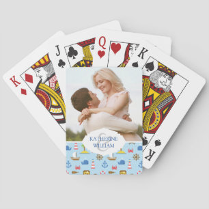 Lägg till ditt namn   Pixel Sea Art Mönster Casinokort