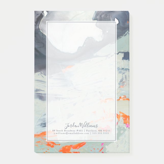 Lägg till ditt namn | Polyphoniska havet - Beige Post-it Block (Framsida)