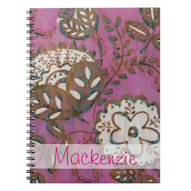 Lägg till ditt namn | Radiant ornament I Anteckningsbok Med Spiral (Framsidan)