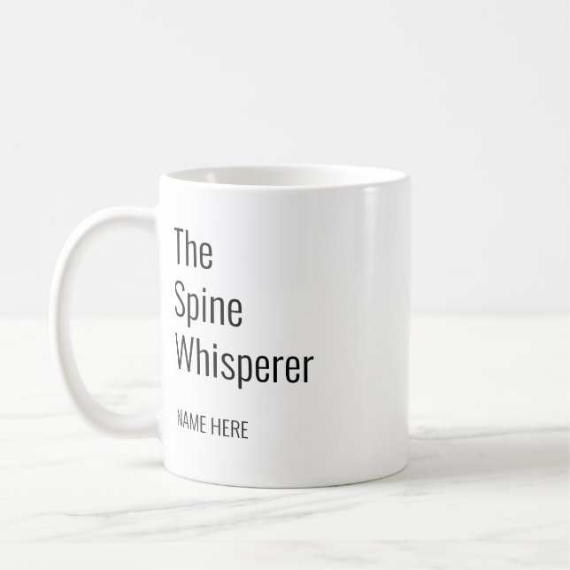 Lägg till ditt namn Rine Whisperer Chiropractor Kaffemugg (Vänster)