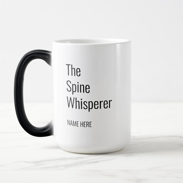 Lägg till ditt namn Rine Whisperer Chiropractor Magisk Mugg (Vänster)