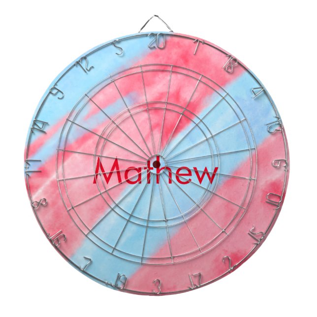 lägg till ditt namn rött b darttavla (Framsidan)