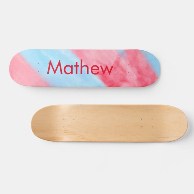 lägg till ditt namn rött b mini skateboard bräda 18,5 cm (Horz)