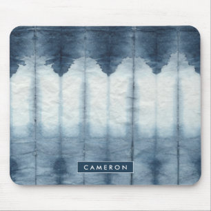 Lägg till ditt namn Shibori Indigio Print Musmatta