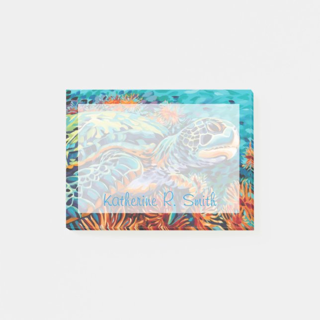 Lägg till ditt namn| Sjösvamp I Post-it Block (Framsida)