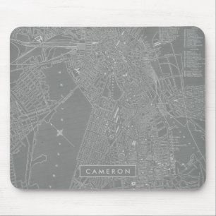 Lägg till ditt namn Sketch of Boston City Karta Musmatta