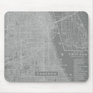 Lägg till ditt namn Sketch of Chicago City Karta Musmatta