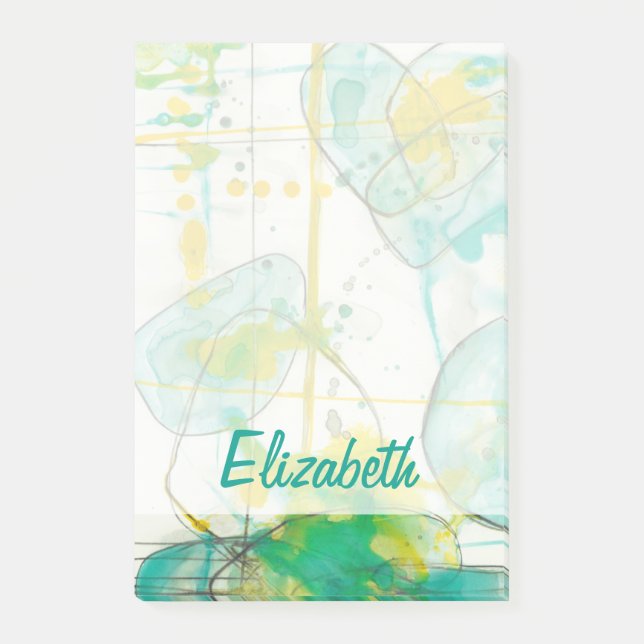 Lägg till ditt namn | Spanska Stänk I Post-it Block (Framsida)