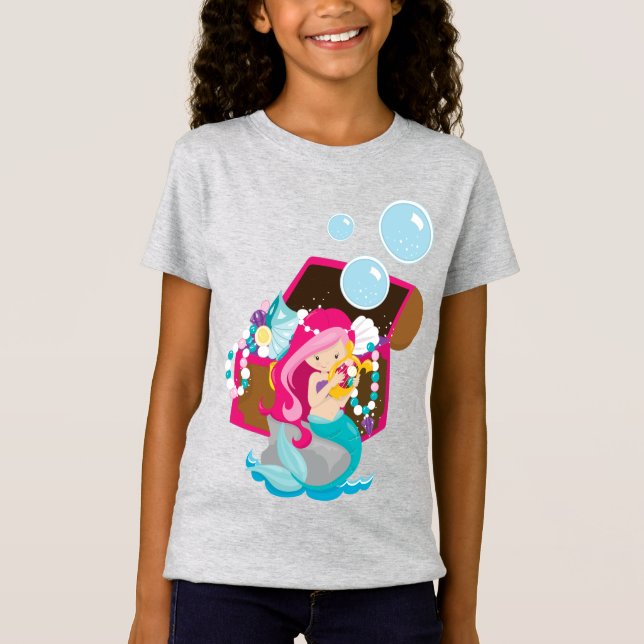 Lägg till Ditt Namn/ Text Flickor T-Shirt (Framsida)
