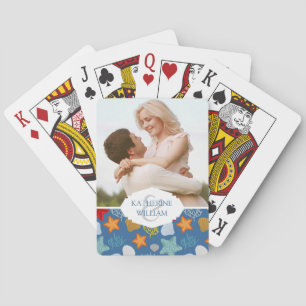 Lägg till ditt namn   Undervattenslivet Mönster Spel Kort