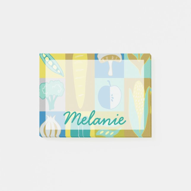 Lägg till ditt namn | Veggie Blocks II Post-it Block (Framsida)