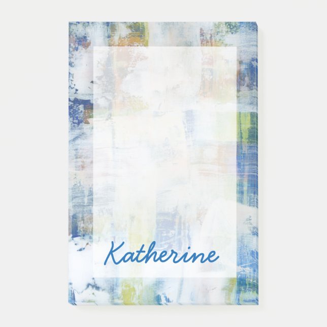 Lägg till ditt namn | Vit Tvätta III Post-it Block (Framsida)