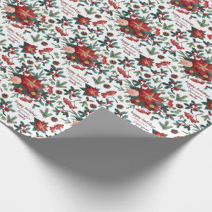 Lägg till ditt namn White Holly Berry Winter-Hel Presentpapper