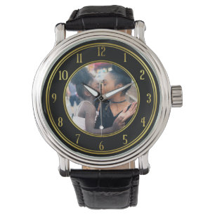 Lägg till ditt Personlig-foto Svarta Eleganten G Armbandsur