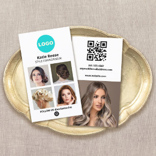 Lägg till ditt Social-mediefotkort för Logotyp - I Visitkort