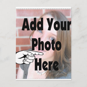 Lägg till ditt speciella foto Bild Vykort