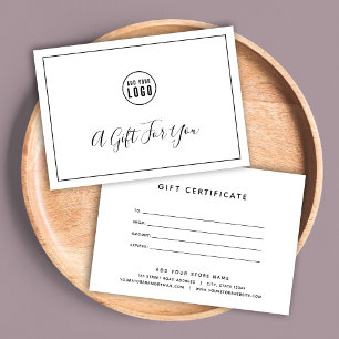 Lägg till ditt Svart Gräns-presentkort för Logotyp