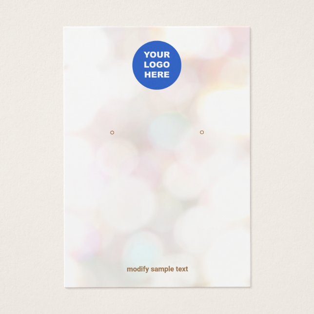 Lägg till ditt Visning för Logotyp Bokeh-avläsning Visitkort (Framsidan)