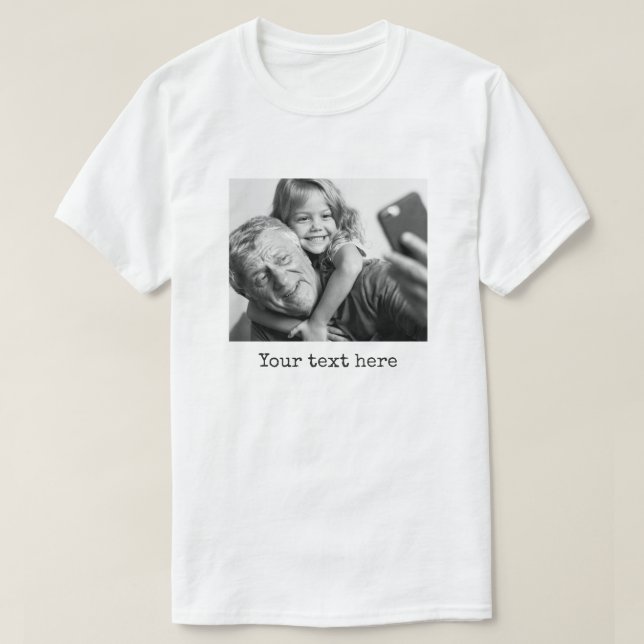 Lägg till egen Anpassningsbar Fotoöverföring Desig T Shirt (Design framsida)