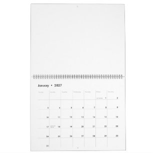 lägg till egen design 11" x 14,25" Två sidor Stor Kalender