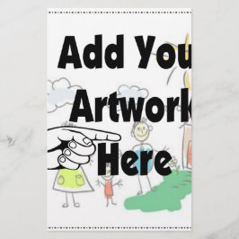 Lägg till egen teckning eller Barn teckning för gå Brevpapper
