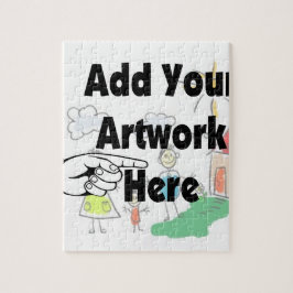 Lägg till egen teckning eller Barn teckning för gå Pussel