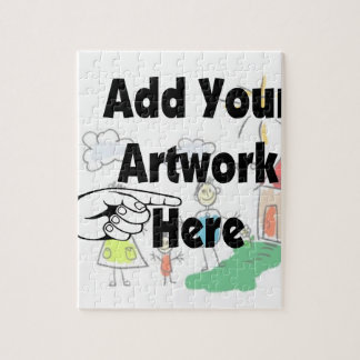 Lägg till egen teckning eller Barn teckning för gå Pussel