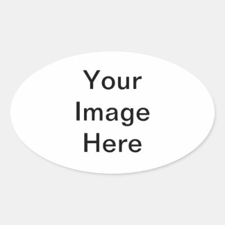 Lägg till egen text eller Logotyp Ovalt Klistermärke