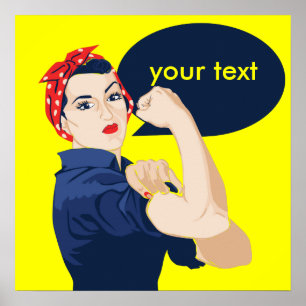 Lägg till egen text i rosie riveter poster