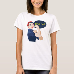 Lägg till egen text i rosie riveter t shirt