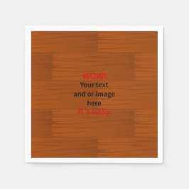 Lägg till egen text i träbaselyer pappersservett