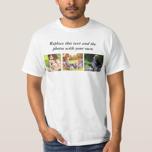 Lägg till egen text och bilder t shirt (Framsida)
