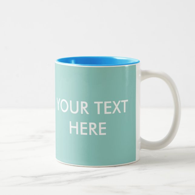 LÄGG TILL EGEN TEXT OCH FOTO Två-Tonad MUGG (Höger)