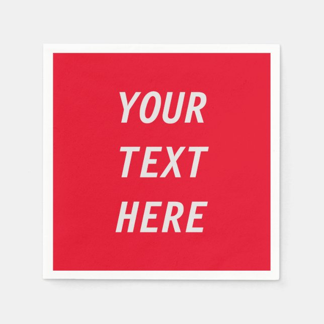 Lägg till egen text pappersservett (Framsidan)