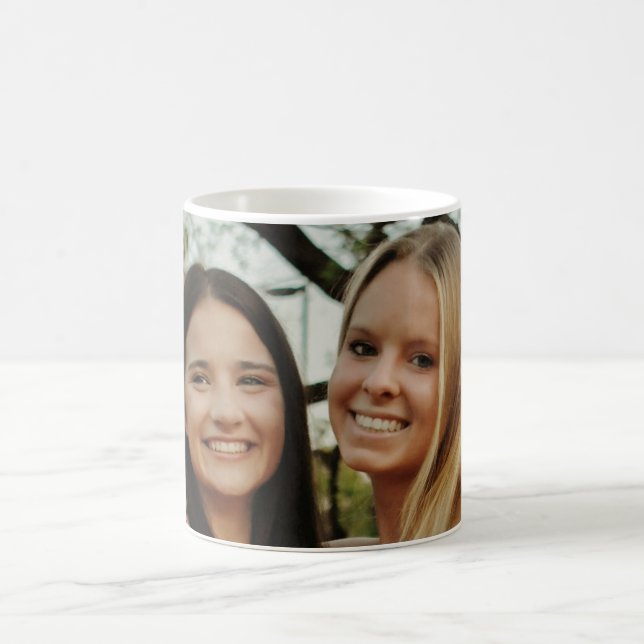 Lägg till eget anpassat foto Systrar Bästa vänner Kaffemugg (Center)