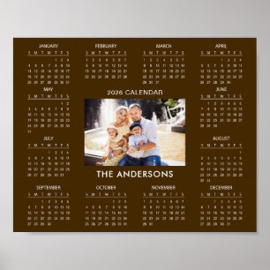 Lägg till eget familjefoto 2026 Kalender Poster