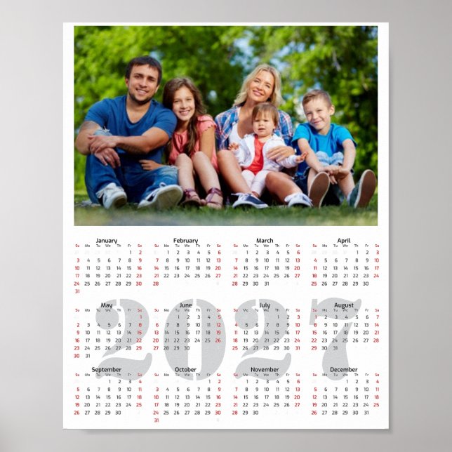 Lägg till eget foto 2027 Plakatkalender Poster (Framsidan)
