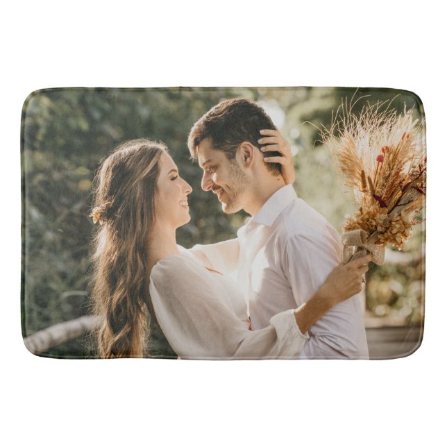 Lägg till eget foto och/eller egen text badrumsmatta (Framsidan)