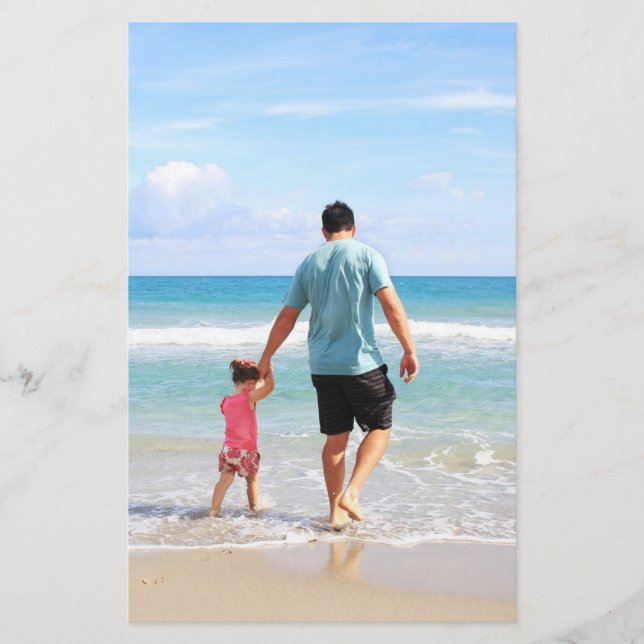 Lägg till eget foto och/eller egen text brevpapper (Framsida)