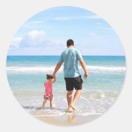 Lägg till eget foto och/eller egen text runt klistermärke