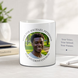 Lägg till eget foto och valkampanj titel kaffemugg