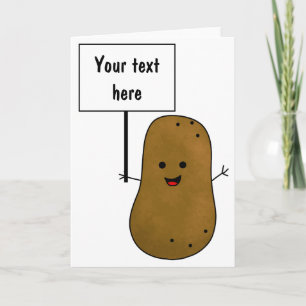 Lägg till eget meddelande, potatis kort