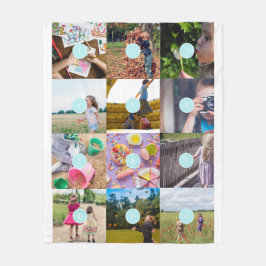 lägg till egna 12 foton Anpassade Fleece Blanket