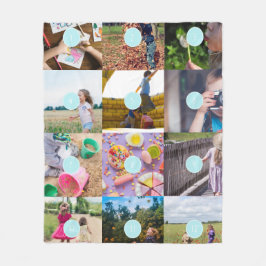 lägg till egna 12 foton Anpassade Fleece Blanket