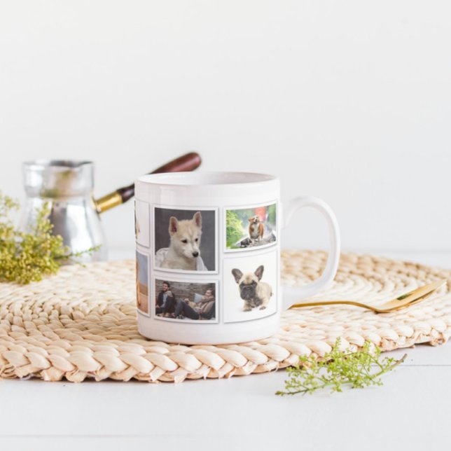 Lägg till egna foton, 8 fotosamlingsmall kaffemugg (Skapare uppladdad)