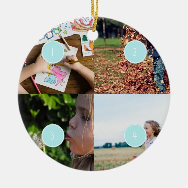 lägg till egna foton Anpassade 4-bildens ornament (Framsidan)