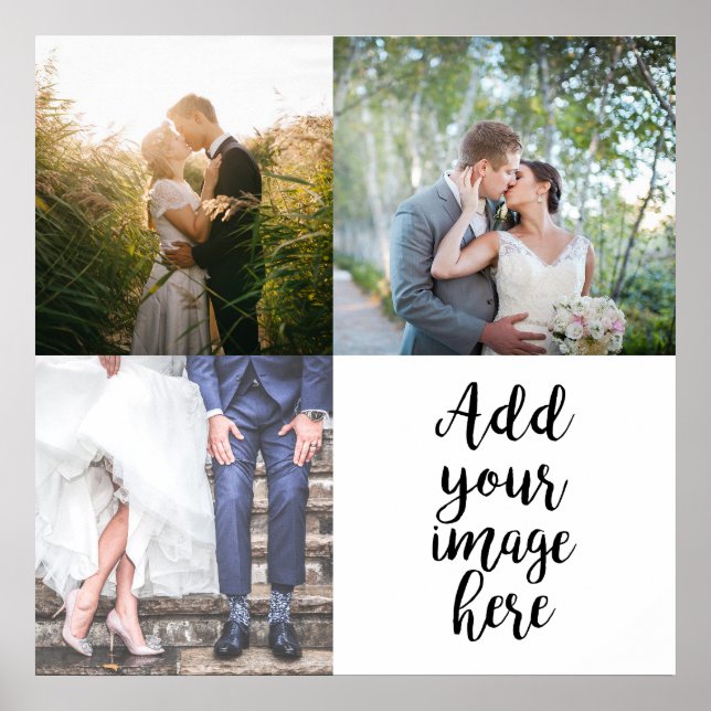 Lägg till egna foton Anpassadet Stil 4 bilder Poster (Framsidan)