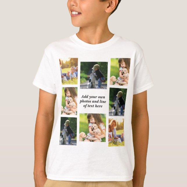 Lägg till egna foton och egen text t shirt (Framsida)