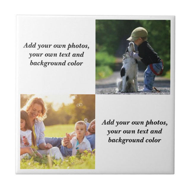 Lägg till egna foton, text och bakgrundsklipp i kakelplatta (Framsidan)