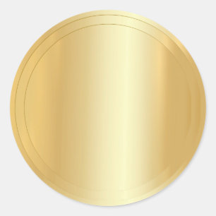 Lägg till Eleganten Textutseende i Guld tom Runt Klistermärke